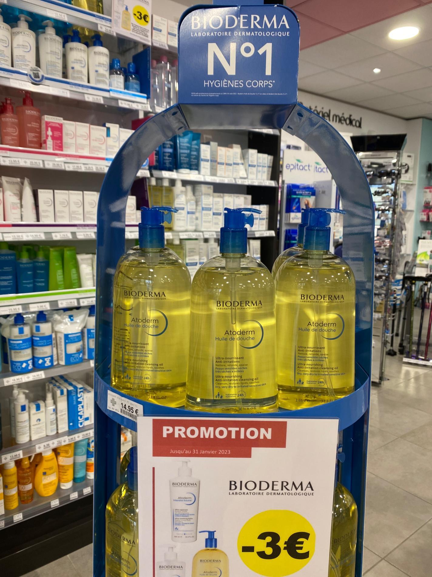 Huile lavante atoderm BIODERMA